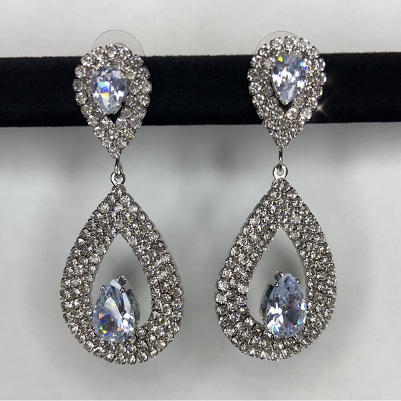 Embellished Statement Drop Earrings - Picture 1 of 2